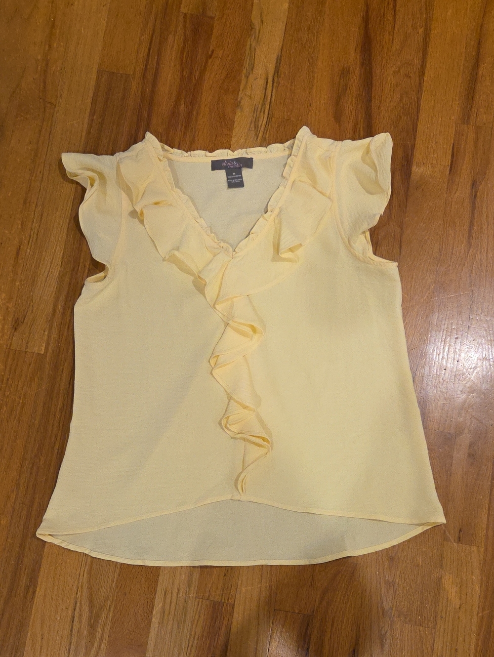 Pretty Yellow Ruffle Top - Picture 4 of 10